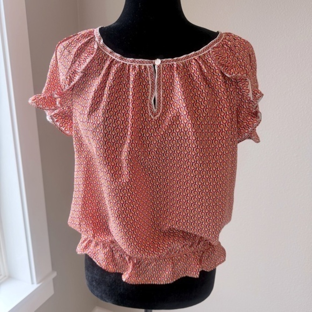 NWT Max Studio flutter sleeve lightweight blouse size small